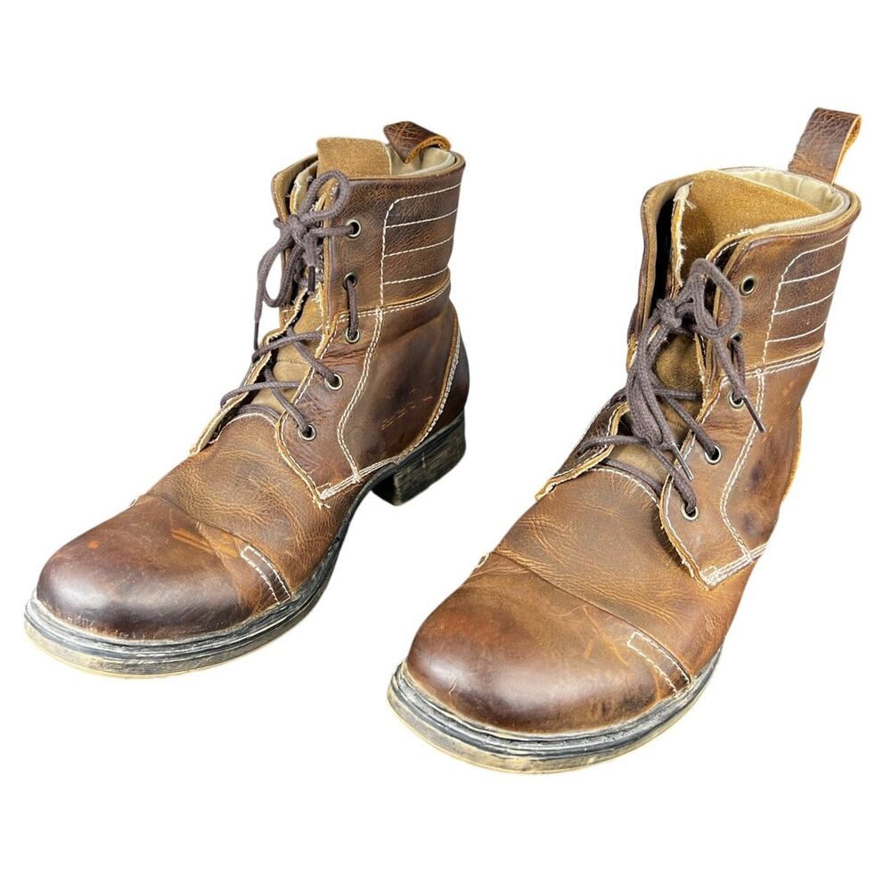 Bed Stu Men’s Den Brown Leather Lace Up Chukka Boots Size US 10.5 - Picture 6 of 10